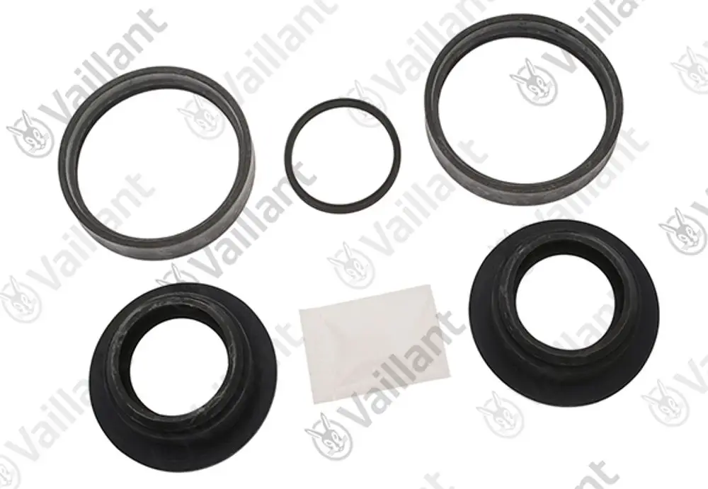 Set mit Dichtungen von Vaillant, bestehend aus mehreren Ringen und Dichtungen in verschiedenen Größen, zur Verwendung in Heizungsanlagen.